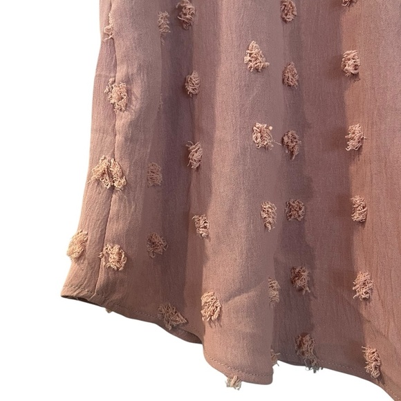 BOTHENIAL Women Pink Button Down Chiffon Blouse Size Medium - Picture 7 of 8